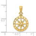14K Yellow Gold Diamond-cut Polished Compass Pendant - (A86-247) 14K Yellow Gold Diamond-cut Polished Compass Pendant - (A86-247)