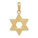 14K Yellow Gold Solid Satin Star of David Charm - (A86-475) 14K Yellow Gold Solid Satin Star of David Charm - (A86-475)
