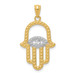 14K Yellow Gold Yellow Gold Rhodium Plated Hand of God Pendant - (A86-824) 14K Yellow Gold Yellow Gold Rhodium Plated Hand of God Pendant - (A86-824)