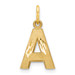 14K Yellow Gold Initial Letter A Charm Pendant - (A86-825)