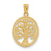 14K Yellow Gold Yellow Gold Rhodium Plated Tree of Life Pendant - (A86-953) 14K Yellow Gold Yellow Gold Rhodium Plated Tree of Life Pendant - (A86-953)