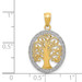 14K Yellow Gold Yellow Gold Rhodium Plated Tree of Life Pendant - (A86-953) 14K Yellow Gold Yellow Gold Rhodium Plated Tree of Life Pendant - (A86-953)