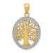 14K Yellow Gold Yellow Gold Rhodium Plated Tree of Life Pendant - (A86-953) 14K Yellow Gold Yellow Gold Rhodium Plated Tree of Life Pendant - (A86-953)