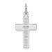 14K White Gold Cross Pendant 25mm length - (A87-314) 14K White Gold Cross Pendant 25mm length - (A87-314)
