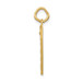 14K Yellow Gold Large Diamond-cut Number 7 Charm Pendant - (A87-443)