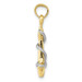 10K Two-tone Gold Anchor With Rope Pendant - (A88-350) 10K Two-tone Gold Anchor With Rope Pendant - (A88-350)