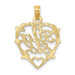 14K Yellow Gold Big Sis In Heart Charm Pendant - (A89-951) 14K Yellow Gold Big Sis In Heart Charm Pendant - (A89-951)