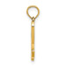 14K Yellow Gold Polished L Script Initial Charm Pendant - (A90-758)