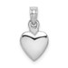 14K White Gold Polished Heart Pendant - (A90-963)