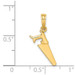 14K Yellow Gold 3-D Saw Charm Pendant - (A92-164) 14K Yellow Gold 3-D Saw Charm Pendant - (A92-164)