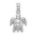 14K White Gold 2-D Textured Mini Sea Turtle Charm Pendant - (A92-322) 14K White Gold 2-D Textured Mini Sea Turtle Charm Pendant - (A92-322)