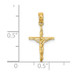 14K Yellow Gold Small Polished Crucifix Charm Pendant - (A93-557) 14K Yellow Gold Small Polished Crucifix Charm Pendant - (A93-557)