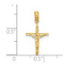 14K Yellow Gold Small Polished Crucifix Charm Pendant - (A93-557) 14K Yellow Gold Small Polished Crucifix Charm Pendant - (A93-557)