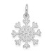 14K White Gold Snowflake Charm Pendant - (A98-387)