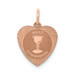 14K Rose Gold Holy Communion Heart Charm - (A98-641) 14K Rose Gold Holy Communion Heart Charm - (A98-641)