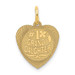 14K Yellow Gold #1 Granddaughter Charm Pendant - (A98-652)