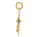 14K Yellow Gold Moveable Scissors Charm - (A98-908)