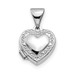 14K White Gold Polished Heart-Shaped Scrolled Locket 15x10mm - (A99-350) 14K White Gold Polished Heart-Shaped Scrolled Locket 15x10mm - (A99-350)