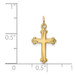 14K Yellow Gold Cross Charm 22mm length - (B11-255) 14K Yellow Gold Cross Charm 22mm length - (B11-255)