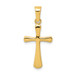 14K Yellow Gold Polished Cross Pendant 25mm length - (B11-376) 14K Yellow Gold Polished Cross Pendant 25mm length - (B11-376)