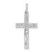 14K White Gold Laser Designed Cross Charm 23mm length - (B11-399) 14K White Gold Laser Designed Cross Charm 23mm length - (B11-399)