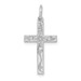14K White Gold Laser Designed Cross Charm 23mm length - (B11-399) 14K White Gold Laser Designed Cross Charm 23mm length - (B11-399)