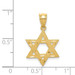14K Yellow Gold Solid Satin Star of David Charm - (B11-465) 14K Yellow Gold Solid Satin Star of David Charm - (B11-465)