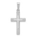 14K White Gold Polished Latin Cross Pendant - (B11-535)