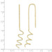 14K Yellow Gold Polished Diamond-cut Spiral Threader Earrings - (B42-307)