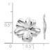 14K White Gold Floral Earrings Jackets - (B44-272)