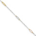 14K Tri-Color Gold Oval Link with 1'' extension Anklet - Length 9'' inches - (C64-110) 14K Tri-Color Gold Oval Link with 1'' extension Anklet - Length 9'' inches - (C64-110)