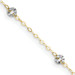 14K Two-tone Gold Oval Chain with Wavy Circles with 1'' extension Anklet - Length 9'' inches - (C64-136) 14K Two-tone Gold Oval Chain with Wavy Circles with 1'' extension Anklet - Length 9'' inches - (C64-136)