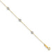 14K Two-tone Gold Oval Chain with Wavy Circles with 1'' extension Anklet - Length 9'' inches - (C64-136) 14K Two-tone Gold Oval Chain with Wavy Circles with 1'' extension Anklet - Length 9'' inches - (C64-136)