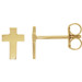 14K Yellow Gold 7x5mm Cross Earrings - (B44-863) 14K Yellow Gold 7x5mm Cross Earrings - (B44-863)