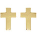 14K Yellow Gold 7x5mm Cross Earrings - (B44-863) 14K Yellow Gold 7x5mm Cross Earrings - (B44-863)