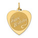 14K Yellow Gold Happy Birthday Heart Disc Charm - (A82-520) 14K Yellow Gold Happy Birthday Heart Disc Charm - (A82-520)