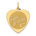 14K Yellow Gold Happy Birthday Heart Disc Charm - (A82-520) 14K Yellow Gold Happy Birthday Heart Disc Charm - (A82-520)