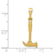 14K Yellow Gold Hammer Charm - (A82-521)