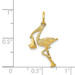 14K Yellow Gold Solid 3-Dimensional Stork Charm - (A82-572) 14K Yellow Gold Solid 3-Dimensional Stork Charm - (A82-572)