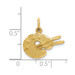 14K Yellow Gold Artist Palette Charm - (A82-790)