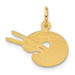 14K Yellow Gold Artist Palette Charm - (A82-790)