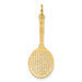 14K Yellow Gold Tennis Racquet Charm - (A82-870) 14K Yellow Gold Tennis Racquet Charm - (A82-870)