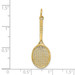 14K Yellow Gold Tennis Racquet Charm - (A82-870) 14K Yellow Gold Tennis Racquet Charm - (A82-870)