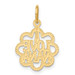 14K Yellow Gold I Love Nana Charm - (A82-959)