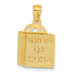 14K Yellow Gold Shopping Bag Born to Shop Pendant - (A82-991)