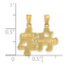 14K Yellow Gold Best Friends Puzzle Pieces Break-apart Pendant - (A83-396)