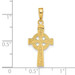 14K Yellow Gold Reversible God is Love Celtic Cross Pendant - (A83-663)