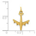 14K Yellow Gold 3-D Airplane Charm - (A83-746) 14K Yellow Gold 3-D Airplane Charm - (A83-746)