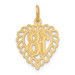 14K Yellow Gold 18th Heart Charm - (A83-892) 14K Yellow Gold 18th Heart Charm - (A83-892)