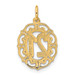 14K Yellow Gold #21 in Oval Pendant - (A83-922)